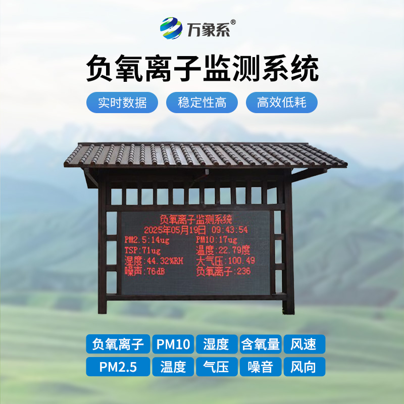 景區(qū)負(fù)氧離子監(jiān)測(cè)儀器，既美觀又能捕捉多種氣象參數(shù)~